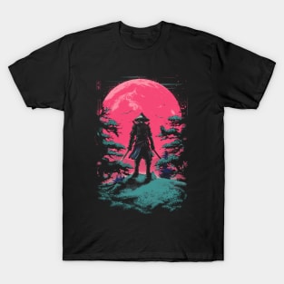 Samurai under the moon T-Shirt